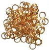 100 10mm Gold Plated Jump Rings
